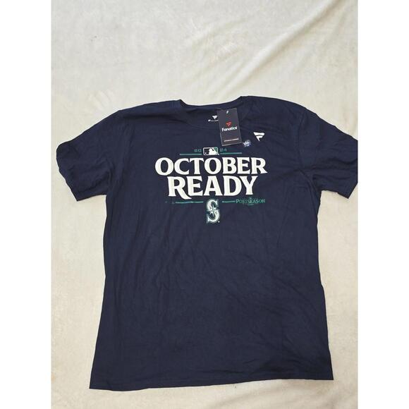 Fanatics Seattle Mariners 2024 October Ready Blue T-shirt XL New With Tags - Picture 1 of 1